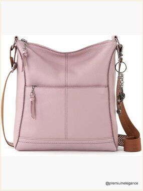 Genuine Leather Crossbody Bag with Zipper - Premium Handbag for Travel